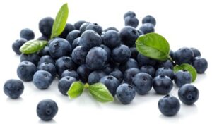 Blueberry antioxidant superfood isolated on white
